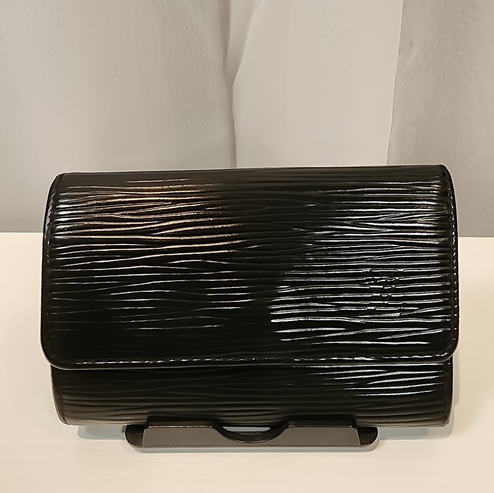 Vintage Louis Vuitton Black Epi Key Holder